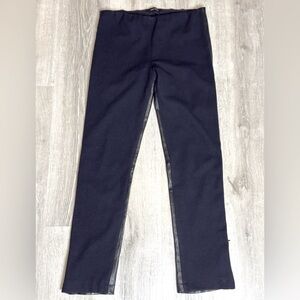 Women’s Isabel Marant Black Leather & Wool Zippered Ankle Pant ~ Size 8